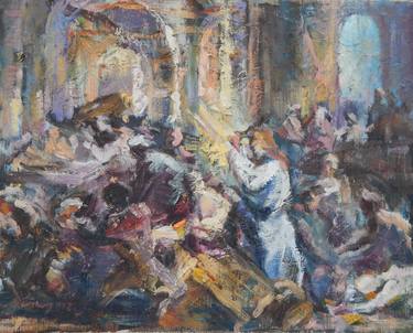 Print of Expressionism Religious Paintings by Siniša Simon