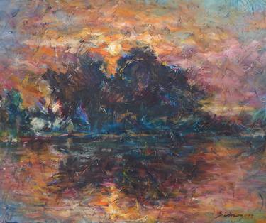 Print of Expressionism Landscape Paintings by Siniša Simon