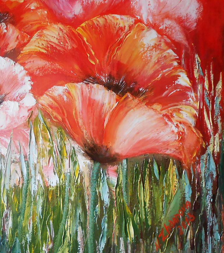 Original Impressionism Floral Painting by Natalya Zhdanova