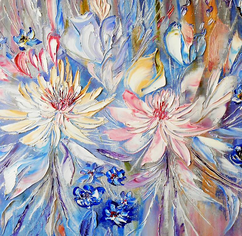 Original Abstract Expressionism Floral Painting by Natalya Zhdanova