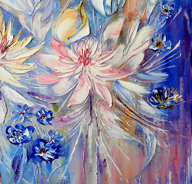 Original Abstract Expressionism Floral Painting by Natalya Zhdanova