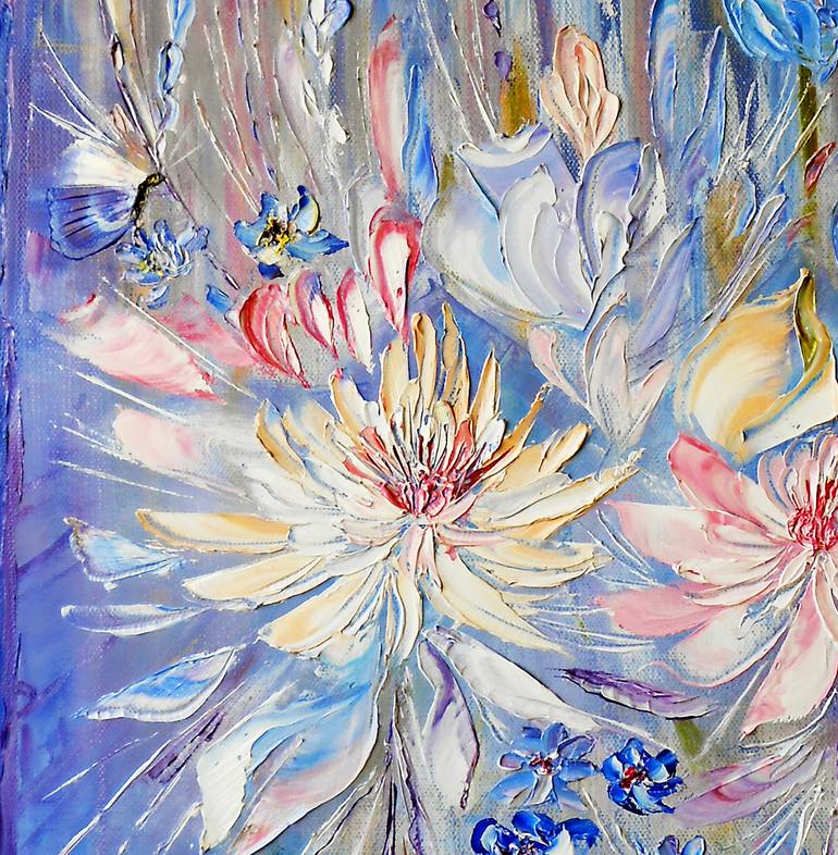 Original Abstract Expressionism Floral Painting by Natalya Zhdanova