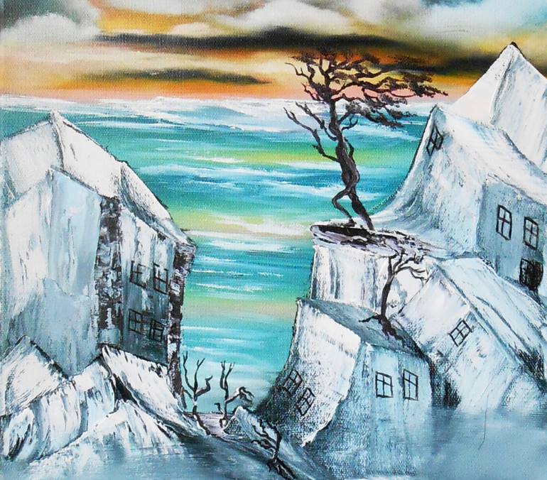 Original Surrealism Landscape Painting by Natalya Zhdanova