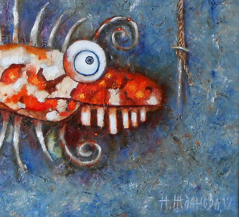 Original Conceptual Fish Painting by Natalya Zhdanova