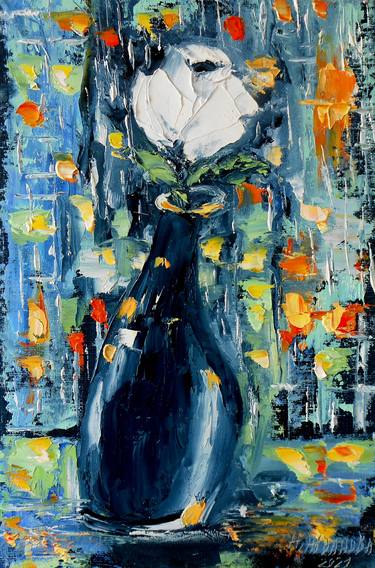 Original Abstract Expressionism Floral Paintings by Natalya Zhdanova