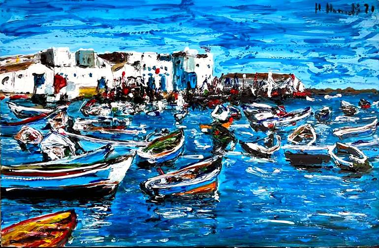 Essaoura port city Morocco Painting by Hassan Hamdi Saatchi Art