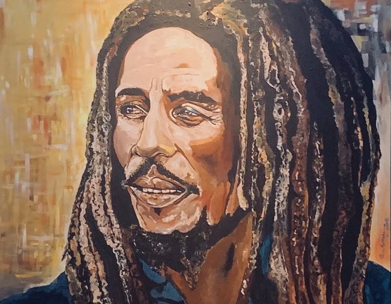 Bob Marley Small Axe Painting By Munderu Wa Kibugi Saatchi Art bob marley small axe