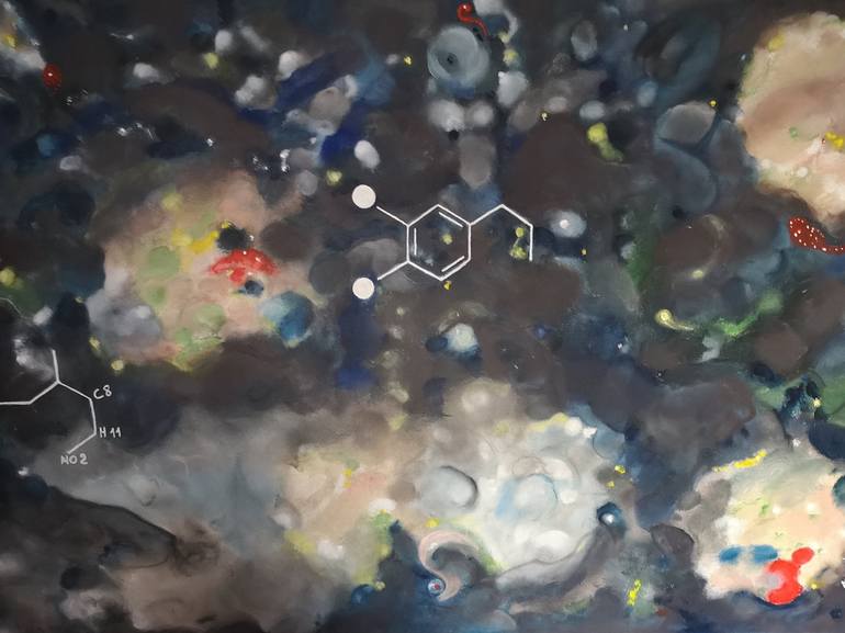 Dopamine (molecola della Creatività) Painting by maria elena buemi 