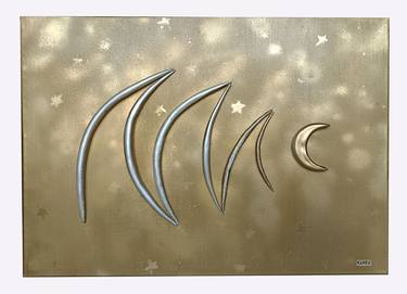 Original Abstract Nature Mixed Media by Ines Nanda Drole