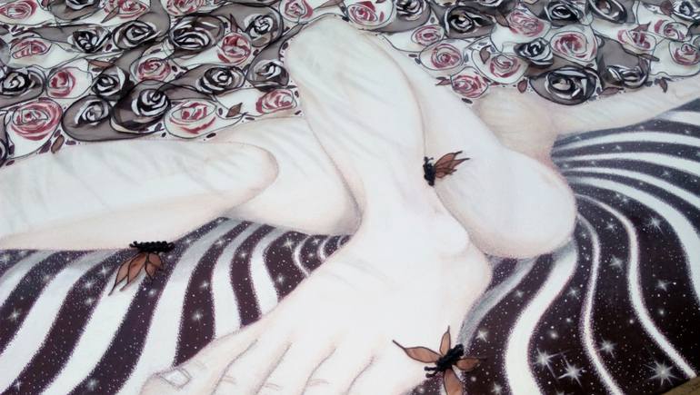 Original Modern Nude Painting by Ines Nanda Drole