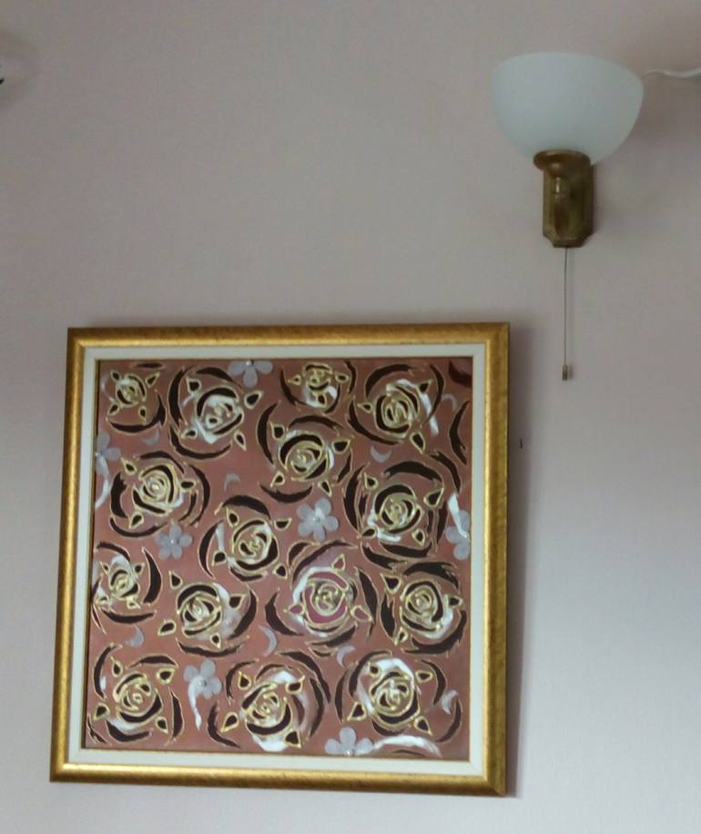 Original Abstract Floral Painting by Ines Nanda Drole