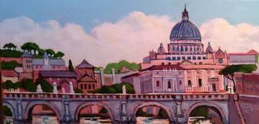 Print of Impressionism Cities Paintings by Edward Abela