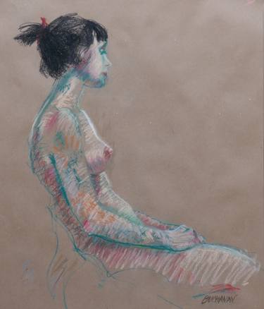 Original Figurative Nude Drawings by Leigh Buchanan