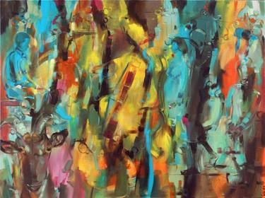 Original Abstract Expressionism Abstract Paintings by Zeinu Mudeser