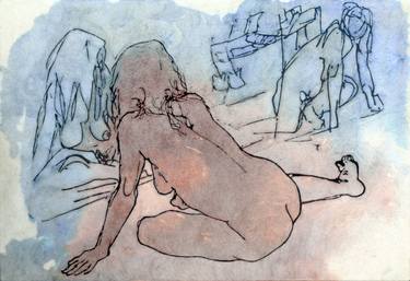 Print of Nude Mixed Media by Martin White