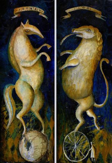 Original Animal Paintings by Yevgenia Nayberg