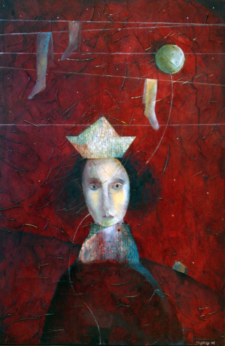 Jewish Girl with a Balloon Painting by Yevgenia Nayberg | Saatchi Art