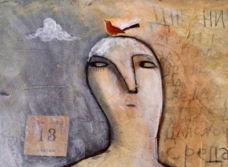 Original Conceptual People Painting by Yevgenia Nayberg