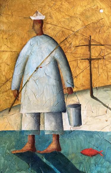 Original Conceptual People Painting by Yevgenia Nayberg