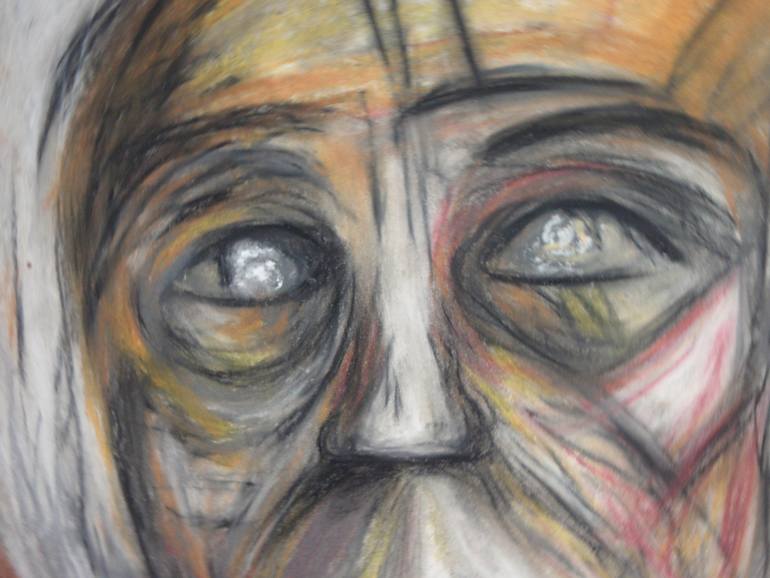 Original Expressionism People Drawing by Mark J Ringenary