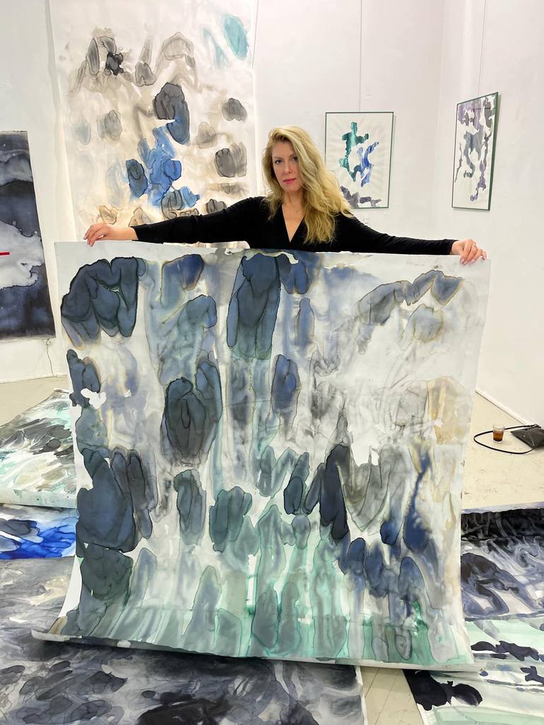 Original Abstract Expressionism Abstract Painting by Aleksandra Batura