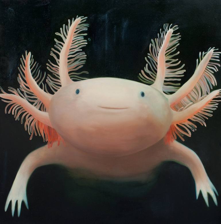 Axolotl Painting By Aleksandra Batura Saatchi Art