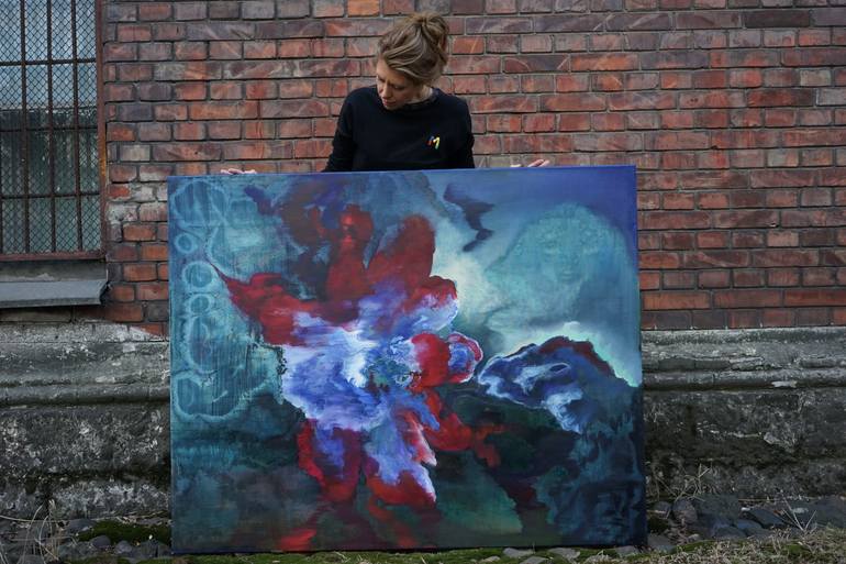 Original Abstract Expressionism Abstract Painting by Aleksandra Batura