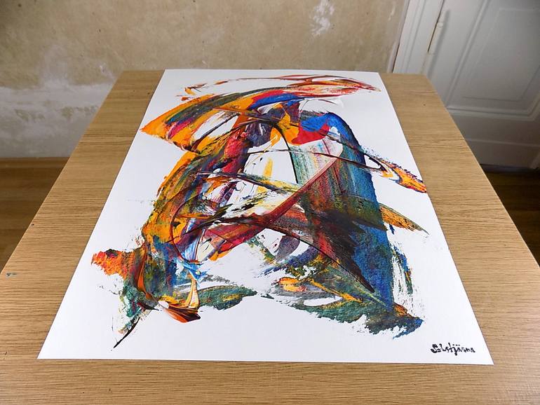 Original Abstract Expressionism Abstract Painting by Richard Solstjärna