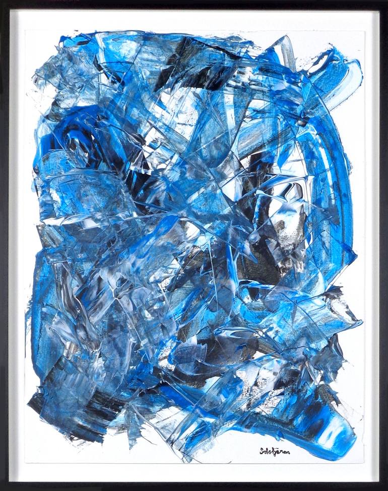 Original Abstract Expressionism Abstract Painting by Richard Solstjärna