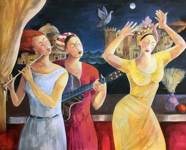 Original Expressionism Music Paintings by Angela Brittain