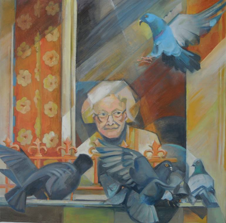 Original Expressionism People Paintings by Angela Brittain