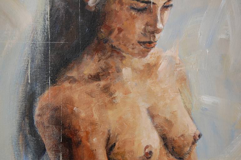 Original Figurative Nude Painting by David  Farrés Calvo
