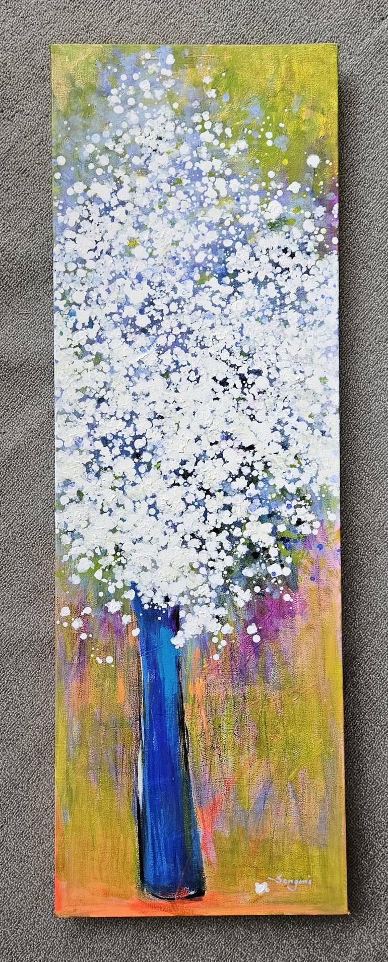 Original Figurative Floral Painting by Songmi Heart