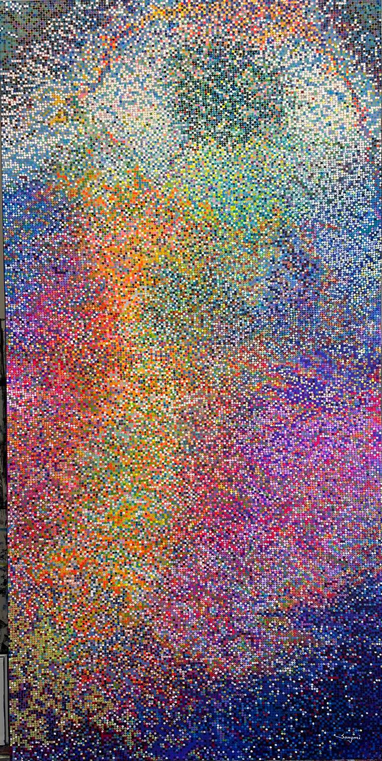 Original Abstract Expressionism Abstract Painting by Songmi Heart