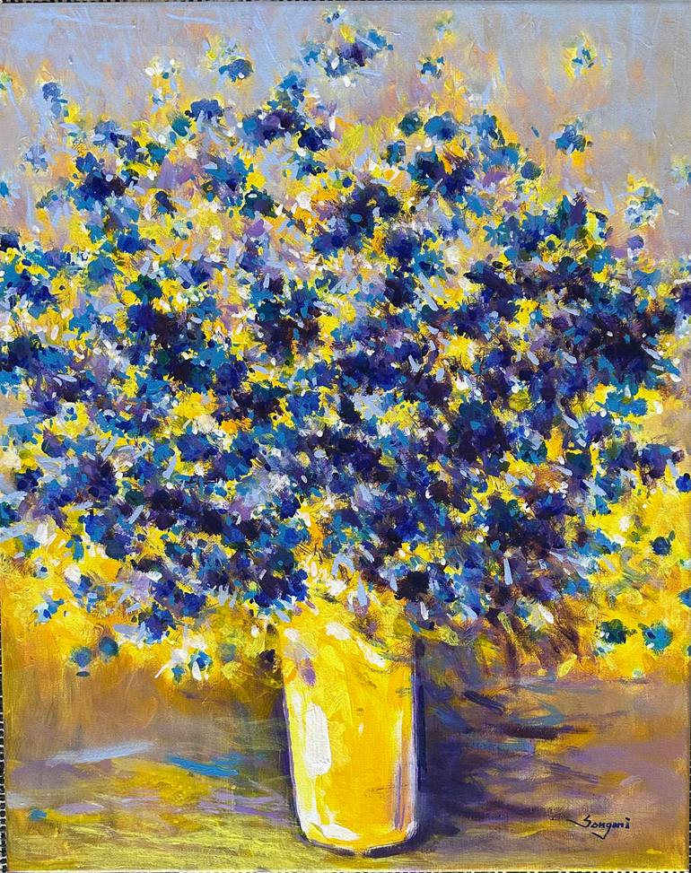 Original Figurative Floral Painting by Songmi Heart