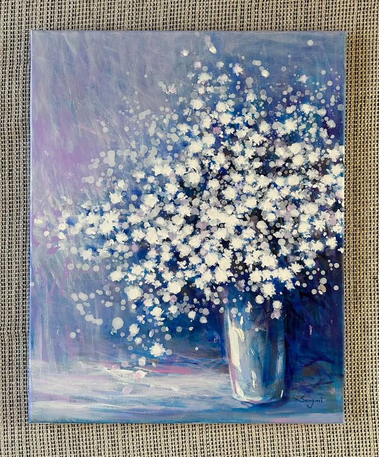 Original Figurative Floral Painting by Songmi Heart
