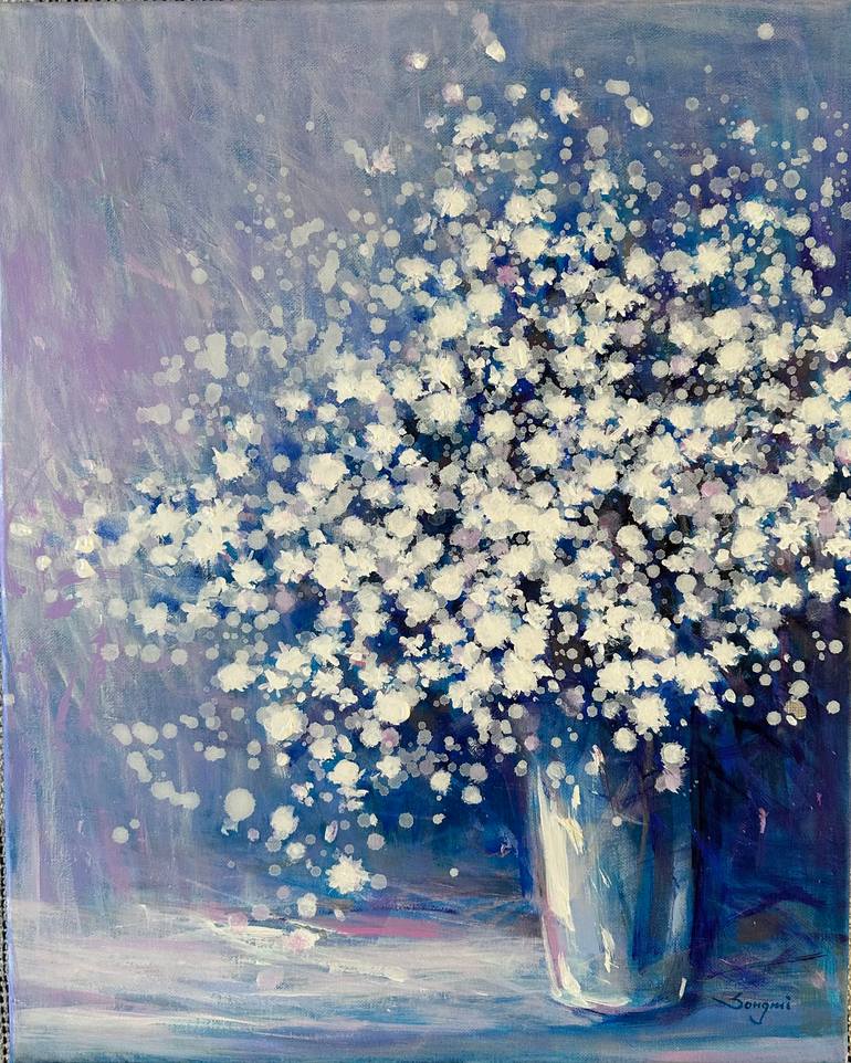 Original Figurative Floral Painting by Songmi Heart