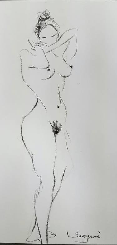 Original Fine Art Nude Drawings by Songmi Heart