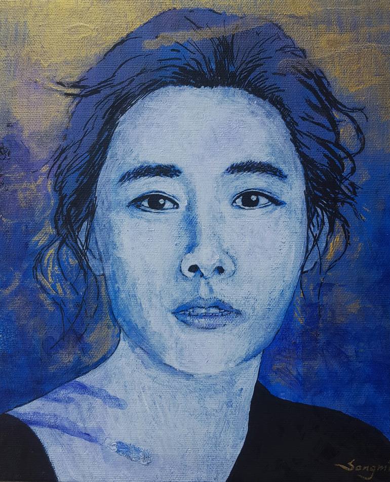 Original Portraiture Women Painting by Songmi Heart