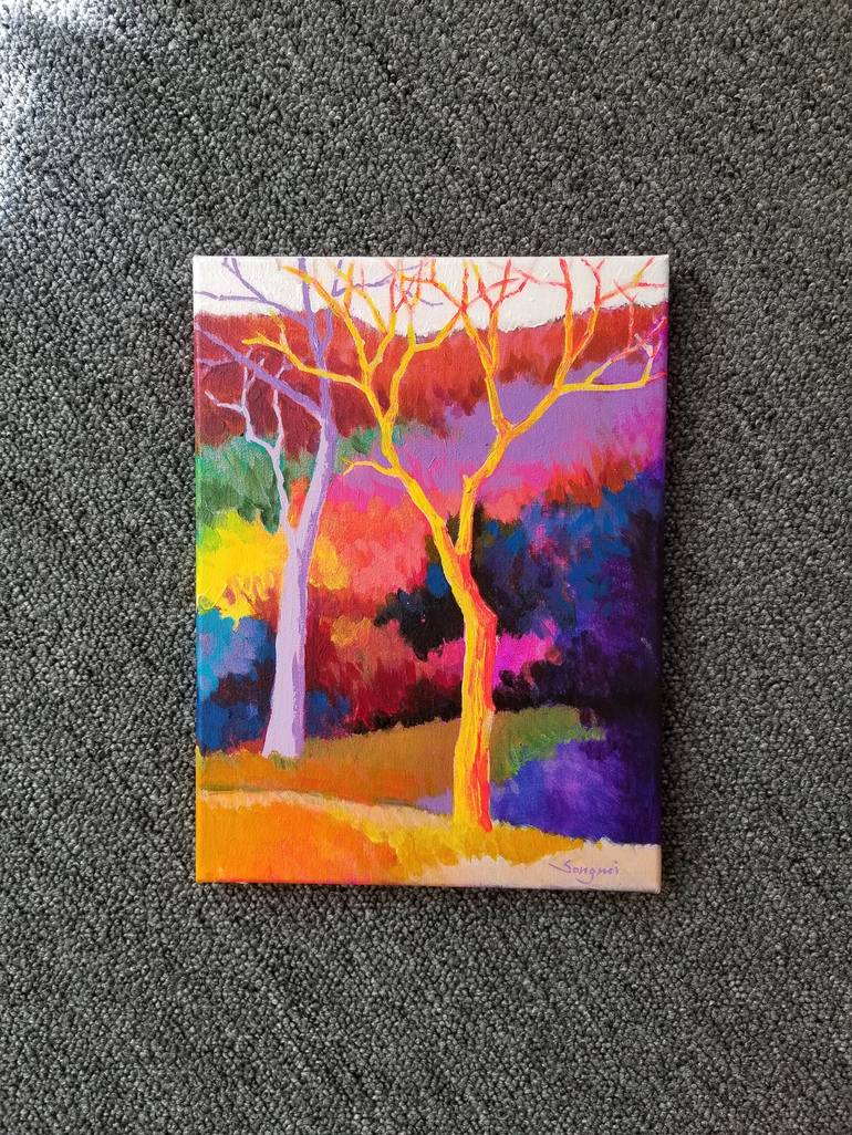 Original Impressionism Nature Painting by Songmi Heart
