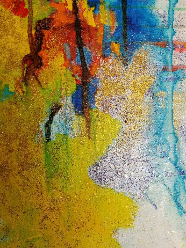 Original Abstract Expressionism Abstract Painting by Songmi Heart