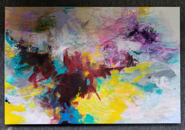 Original Expressionism Abstract Painting by Songmi Heart