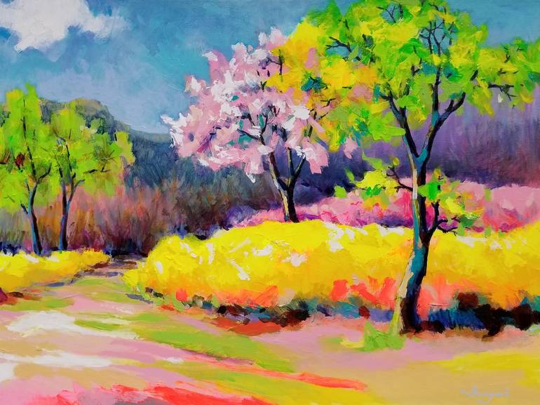 Original Landscape Painting by Songmi Heart