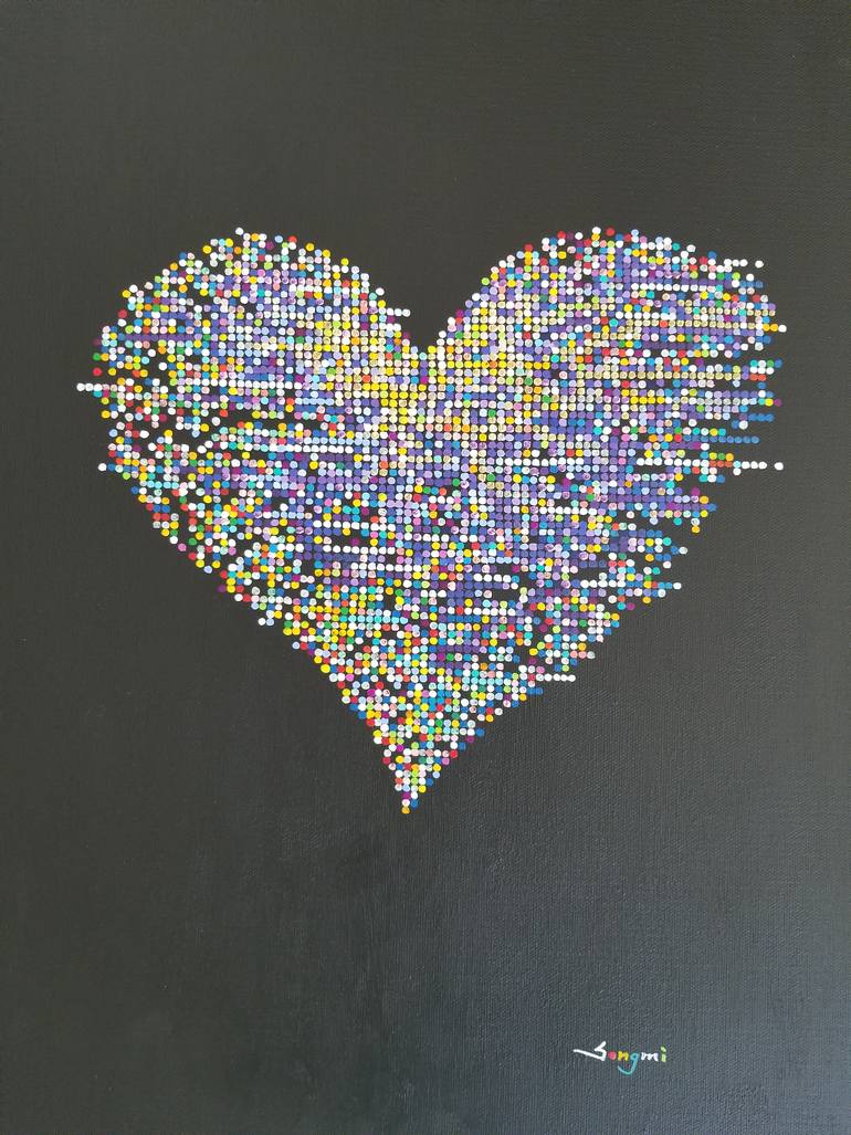 Original Expressionism Abstract Painting by Songmi Heart