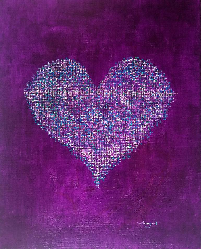 Original Love Painting by Songmi Heart