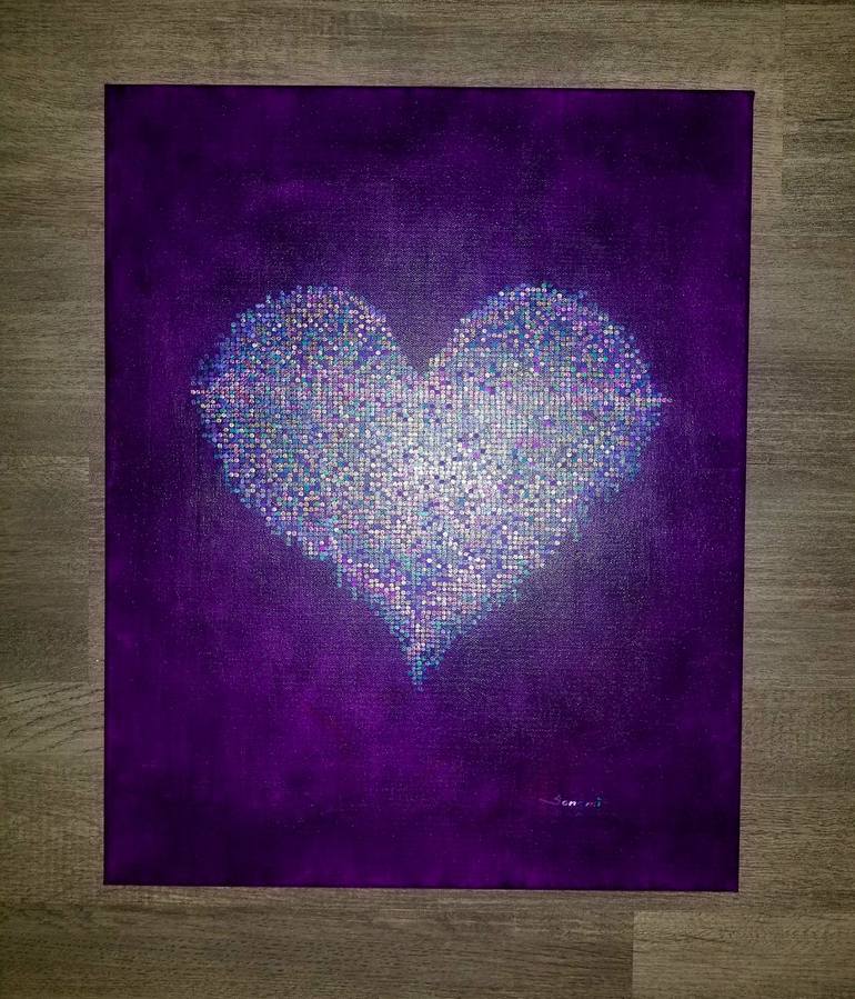 Original Conceptual Love Painting by Songmi Heart