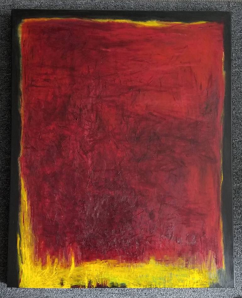 Original Abstract Expressionism Abstract Painting by Songmi Heart