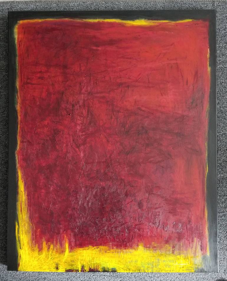 Original Abstract Expressionism Abstract Painting by Songmi Heart