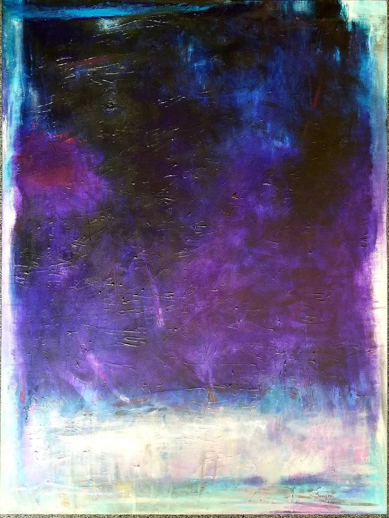 Original Abstract Expressionism Abstract Painting by Songmi Heart