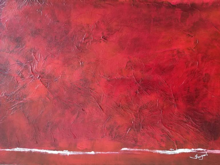 Original Abstract Expressionism Abstract Painting by Songmi Heart